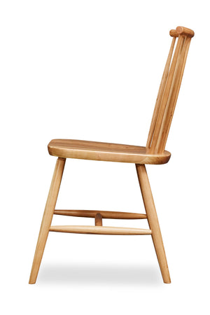 Windsor style chair with round crest in cherry