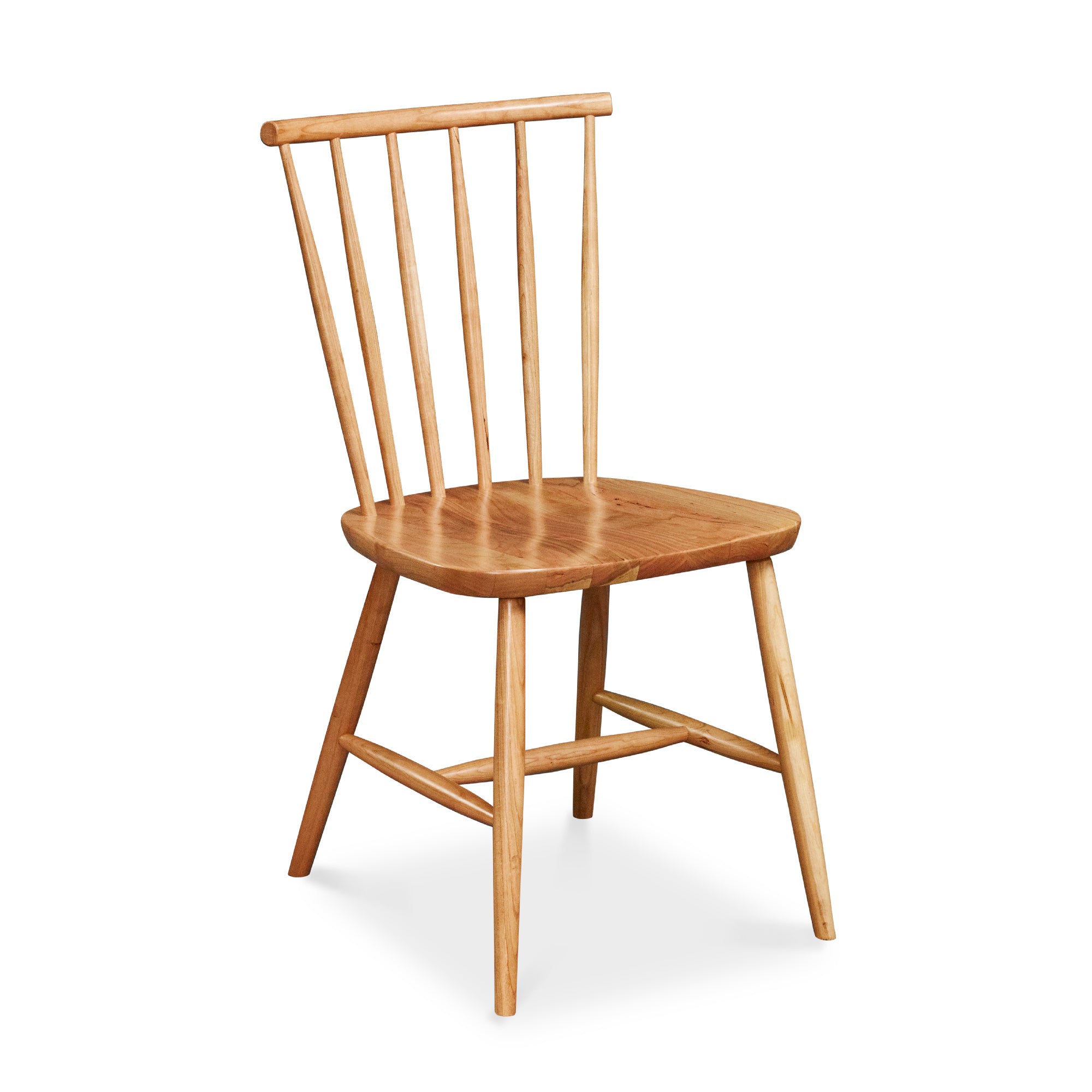 Windsor style chair with round crest in cherry
