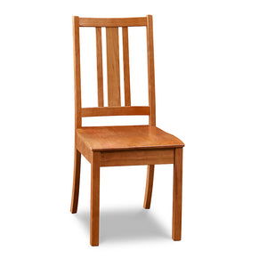 Simple Bungalow inspired side chair with squared back in solid cherry wood