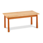 Kittery Coffee Table in solid cherry and birds eye maple with square reverse tapered legs