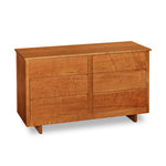 Chilton Furniture's Acadia collection six drawer cherry bedroom dresser with under drawer pulls and panel base