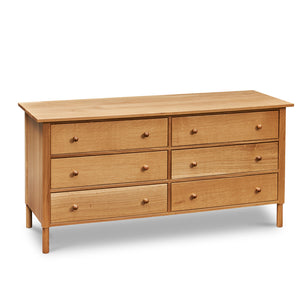 MS1 six drawer dresser in white oak from Chilton Furniture in Maine