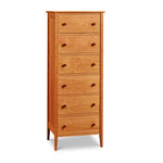 Shaker style, cherry wood six-drawer bedroom storage lingerie from Maine's Chilton Furniture Co.