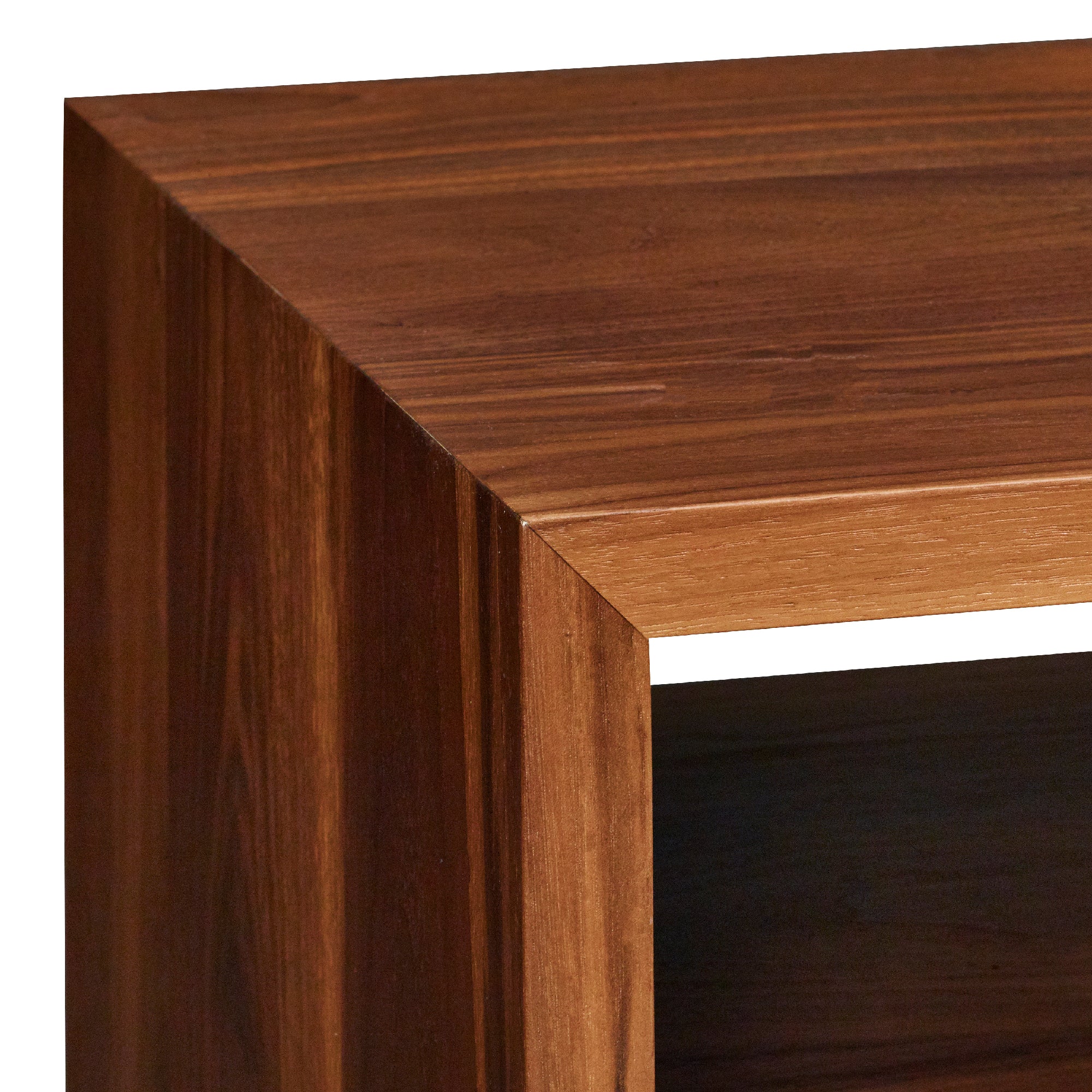 Detail of joinery on solid walnut wood Navarend Media Case