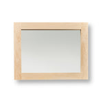Wall mirror with maple wood frame