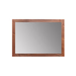 Wall mirror with walnut wood frame