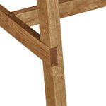 Detail of leg joinery on white oak North Dining Table from Chilton Furniture Co. in white oak