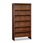 Lubec Tall Shelf in walnut with breadboard leg base with adjustable shelving