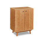 Mid-century Scandinavian inspired sideboard with angled legs in solid cherry wood