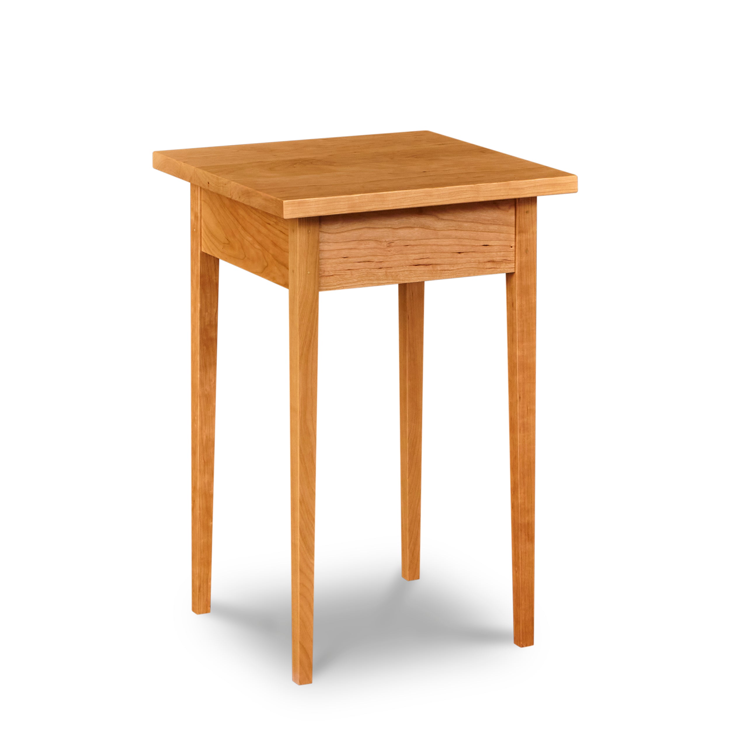 Simple Shaker style square side table in cherry