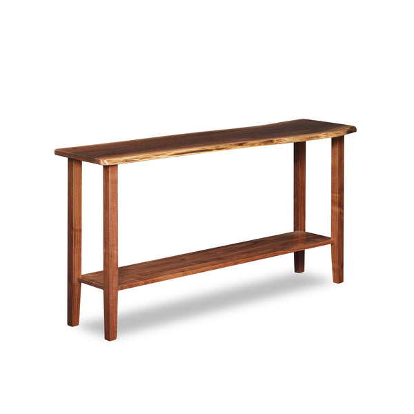 Live edge walnut console table online
