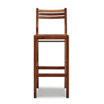 Solid walnut wood bar stool with ladderback top