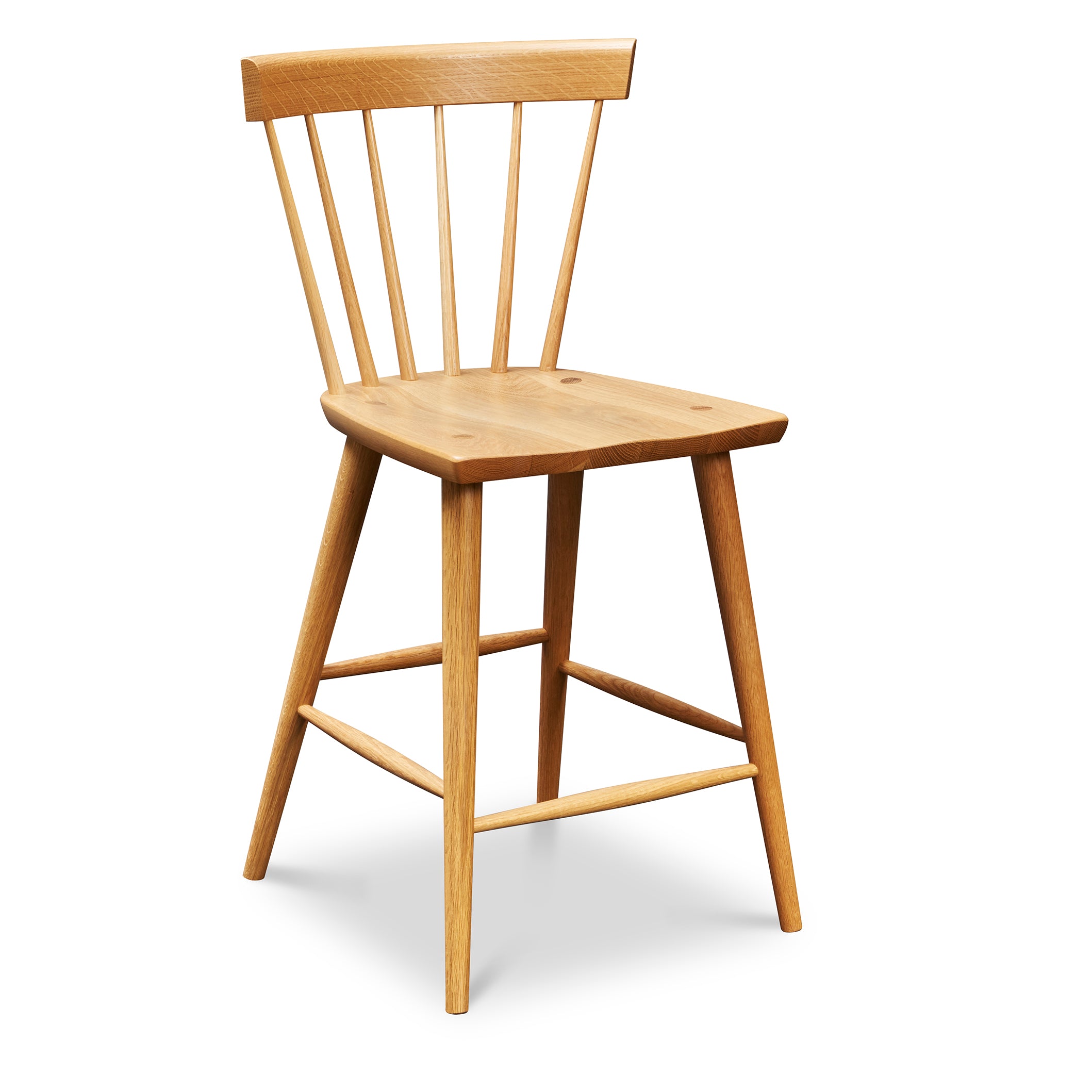 Boston Counter Stool in white oak from Chilton Furniture in Maine