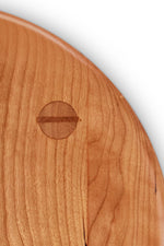 Mortise and tenon joinery on cherry Round Stool seat