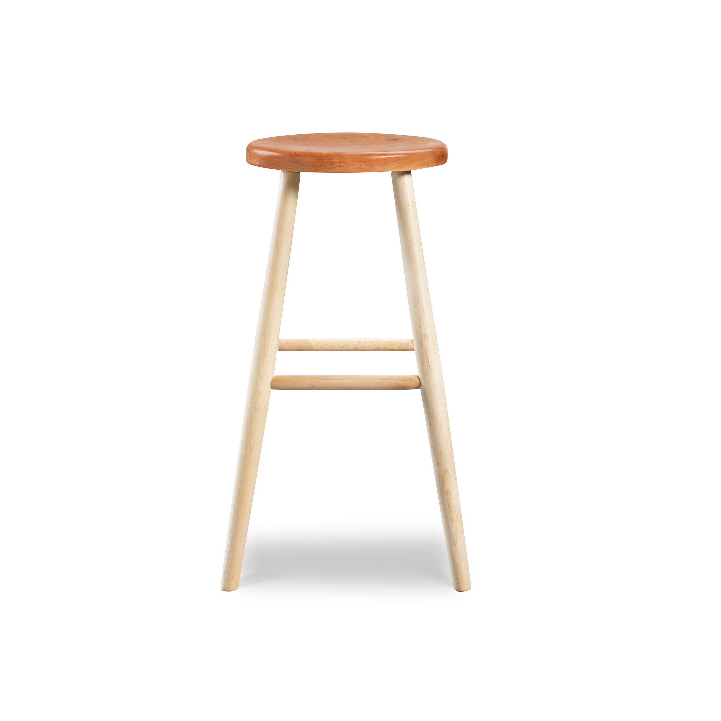 Hancock Stool from Chilton Furniture in cherry and maple wood