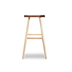 Hancock Stool from Chilton Furniture in walnut and maple wood