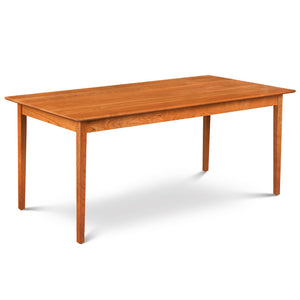 Solid top Shaker dining table made of cherry wood from Maine's Chilton Furniture Co.