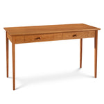 Simple Shaker Writing Desk with two drawers and slim tapered legs from Maine's Chilton Furniture Co.