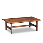 Rectangular Union Coffee table with visible joinery in walnut wood, from Maine's Chilton Furniture