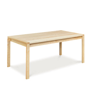 Modern parsons table with visible joinery in maple, from Maine's Chilton Furniture Co.