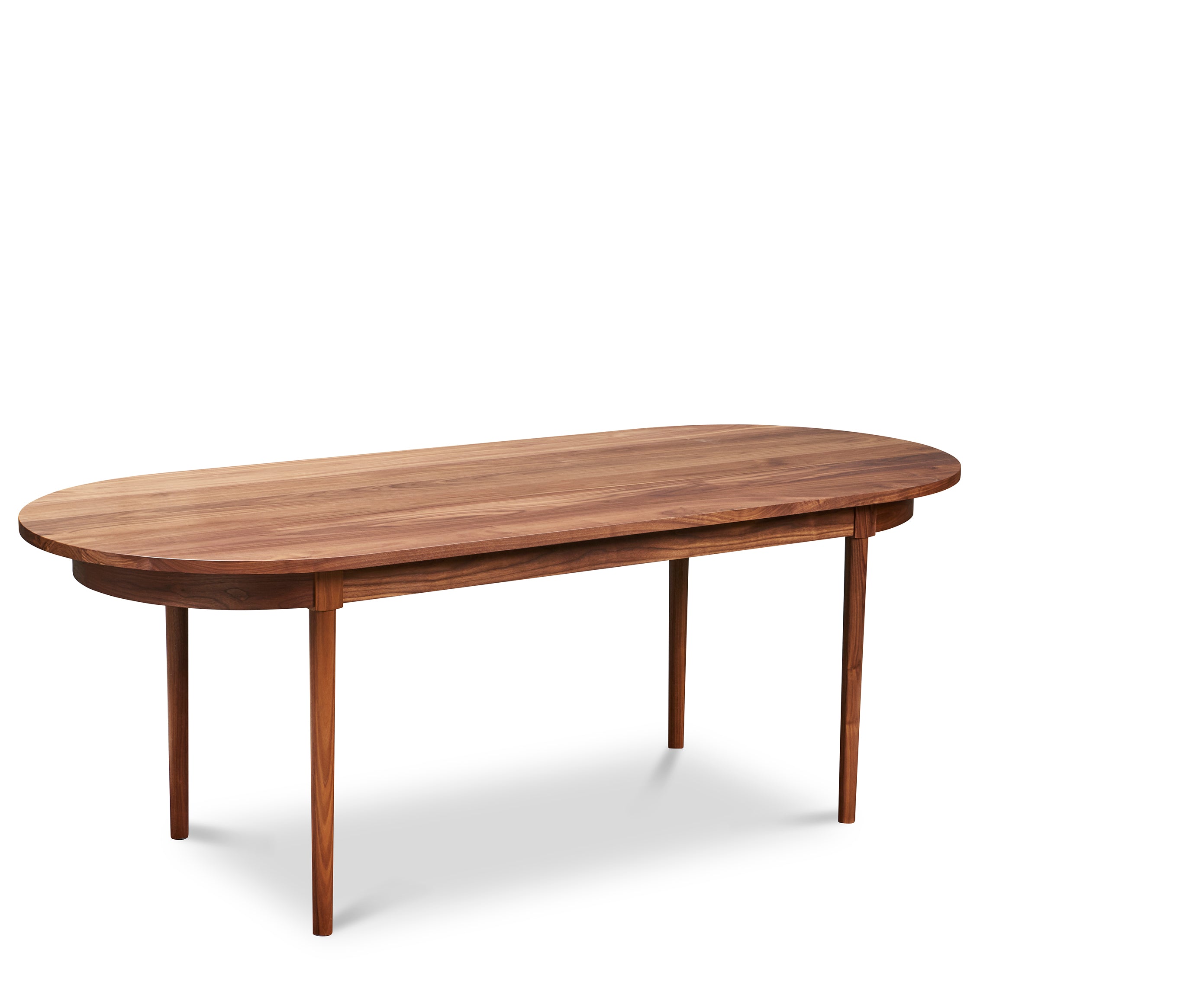 Solid walnut Highland oval dining table from Chilton Furniture Co. in Maine