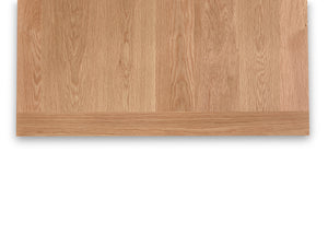 Detailed look of breadboard ends on Revelry dining table