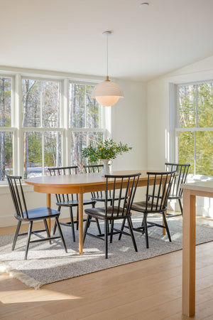 Highland Dining Table with Concord Chairs, photographed by Rachel Sieben